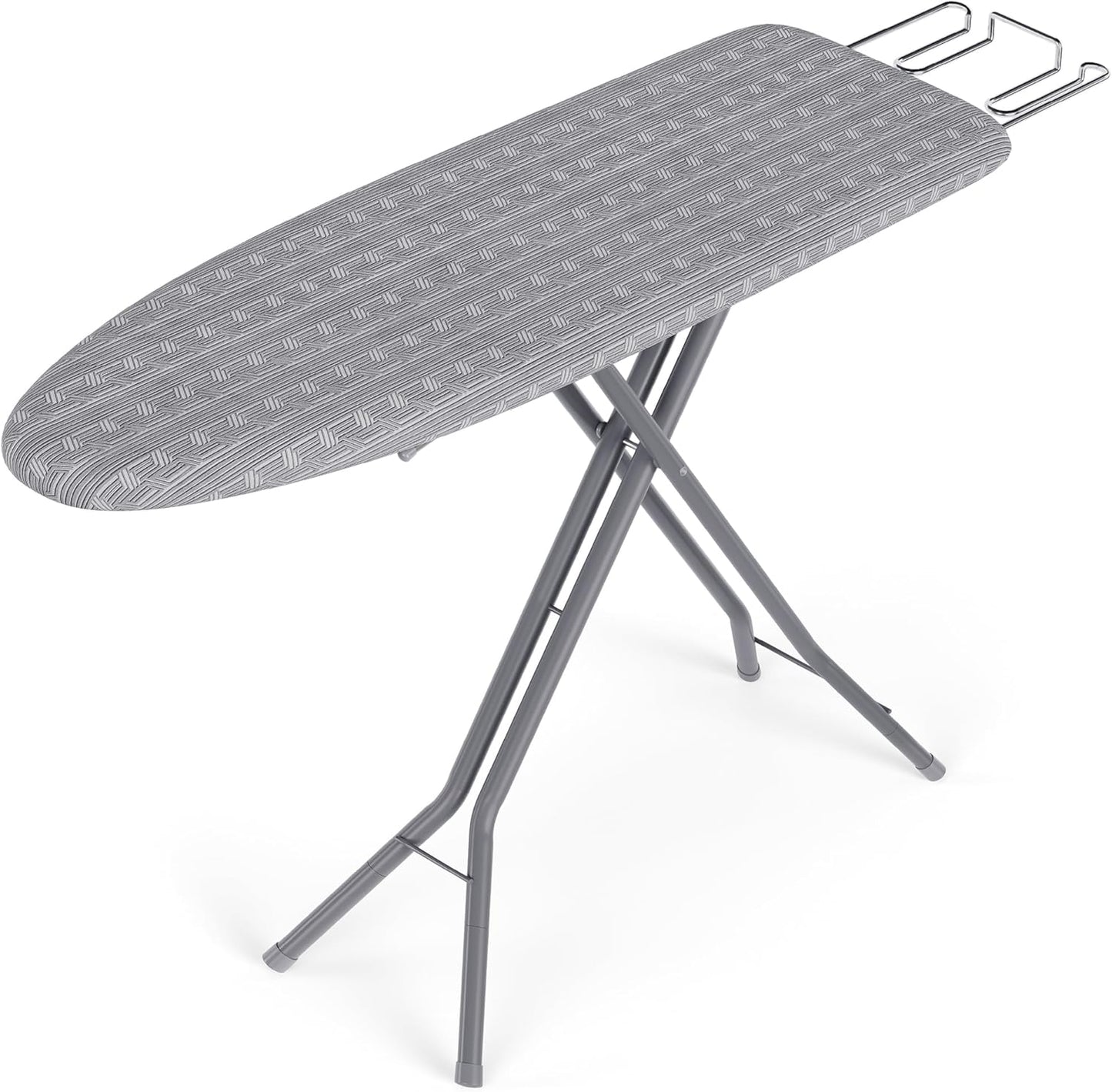 SONGMICS Ironing Board - Foldable & Height Adjustable Up to 35 Inches | 4-Layer Cover, Iron Rest & Hook, Dove Gray