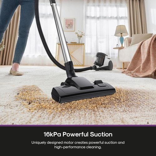 Eureka Bagless Canister Vacuum Cleaner - 1100W High Power for Carpets & Hard Floors | HEPA Filter & Tools