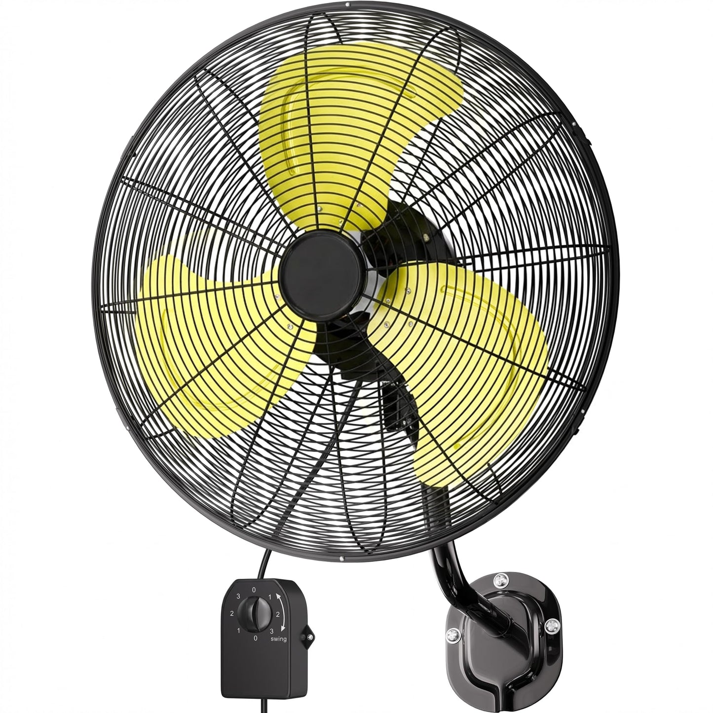 Uthfy 20 Inch Wall Mount Fan, High Velocity Max.7200 CFM Industrial Wall Fan, Heavy Duty Oscillating Fan with 3 Speeds, Outdoor Fan for Garage, Workshop, Patios, Commercial, Indoor Use, ETL Certified