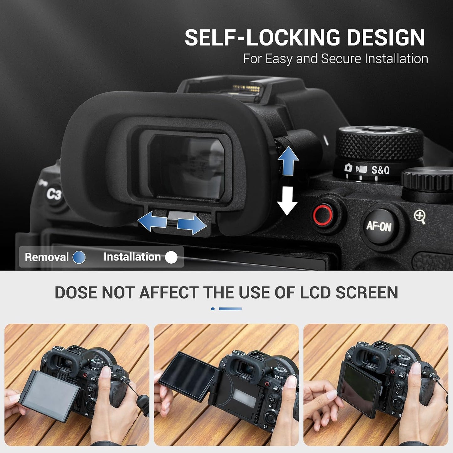2 Pack FDA-EP21L A7IV A7RV Soft Silicone Camera Eyepiece Eyecup + Eyecup Eyepiece, Camera Viewfinder Eyeshade