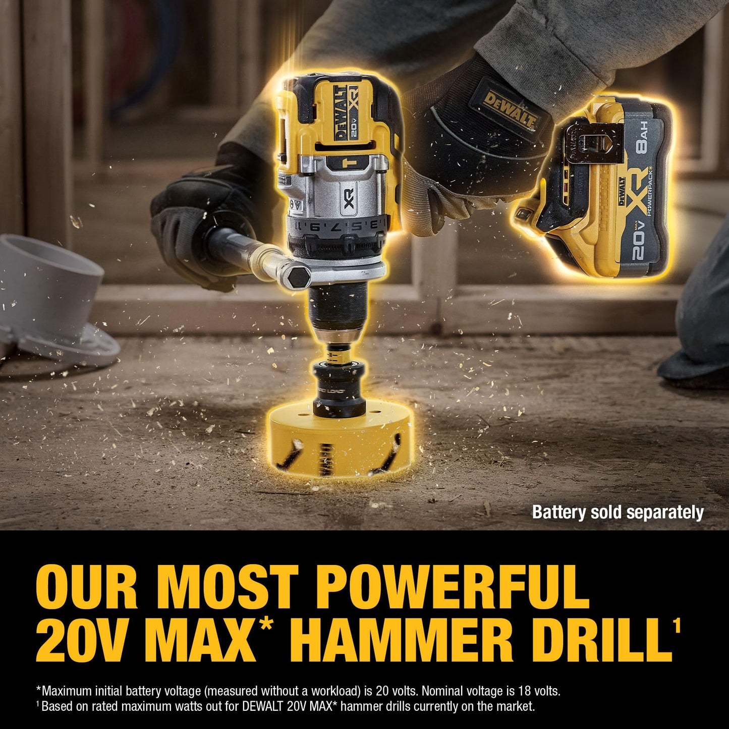 DEWALT 20V MAX XR 1/2 Inch Brushless Cordless Hammer Drill, Battery Not Included (DCD1007B)