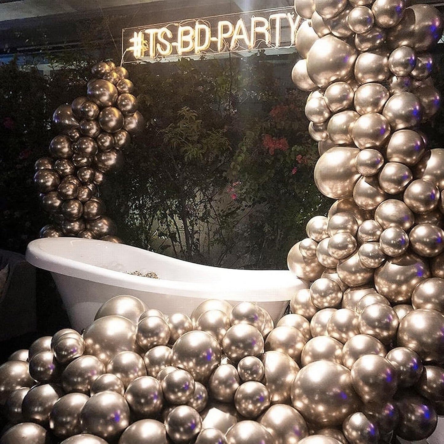 PartyWoo Metallic Gold Balloons - 100pcs 12 Inch Chrome Latex Helium Balloons for Celebrations