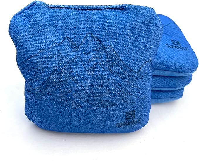 Professional Dual Sided Cornhole Bags- 16 oz 6x6 w/Premium Resin Fill - Official Tournament Slide/Stick Pro Bean Bags - Regulation/Approved