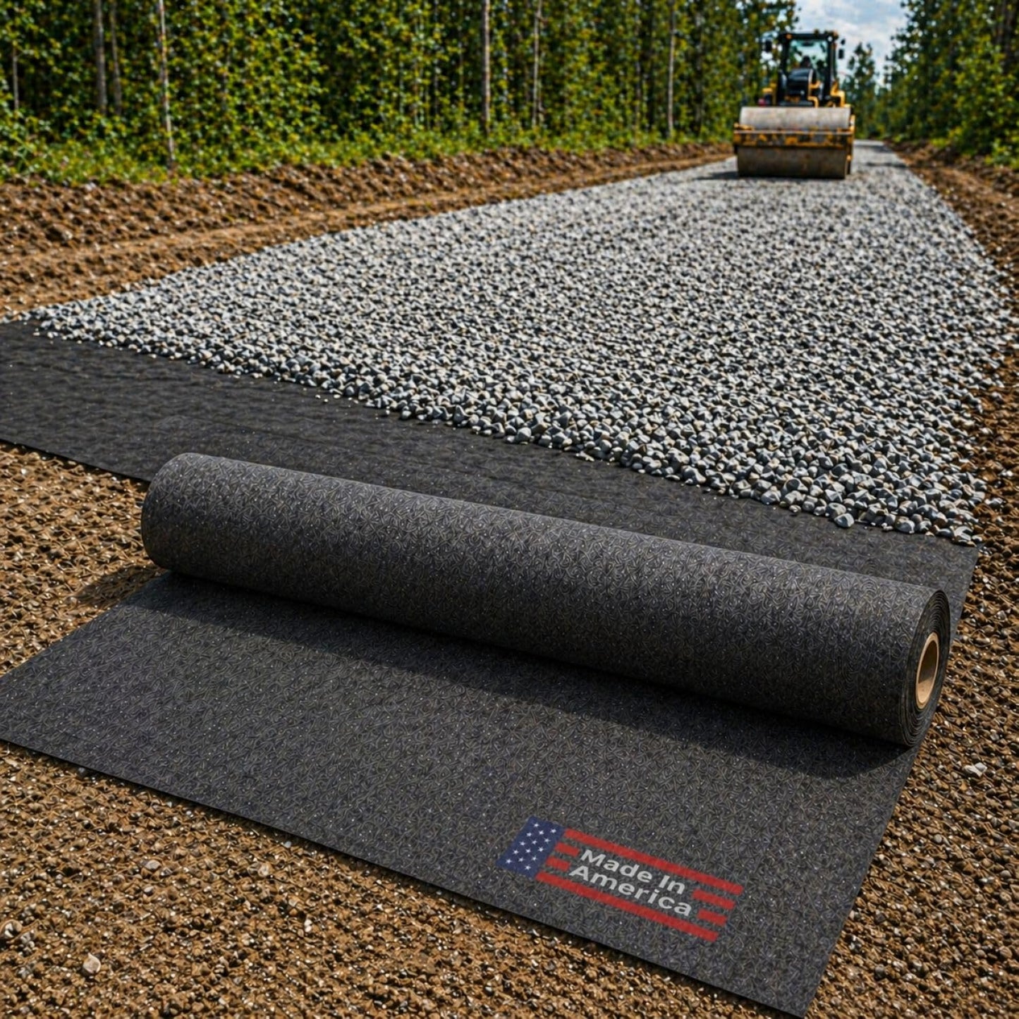 Sandbaggy Soil Stabilization Fabric | Non-Woven Geotextile Landscape Fabric (8 oz) – Ground Stabilization Fabric for Driveways & Roads | USA Made (10 ft x 50 ft Roll)