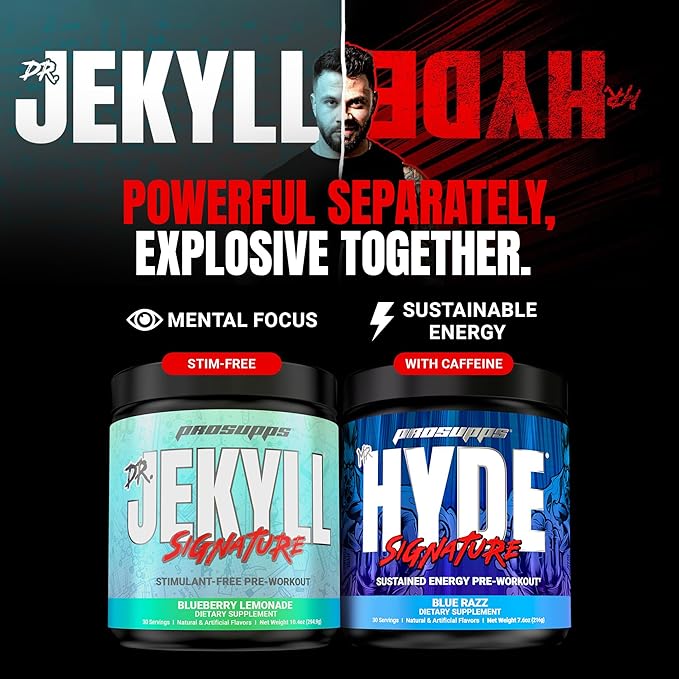 PROSUPPS Mr. Hyde Xtreme Pre Workout Powder with Creatine, Beta Alanine & Caffeine - Extreme Energy, Pumps, Focus & Performance - Fitness & Gym Supplements for Men & Women (Green Apple, 30 Servings)