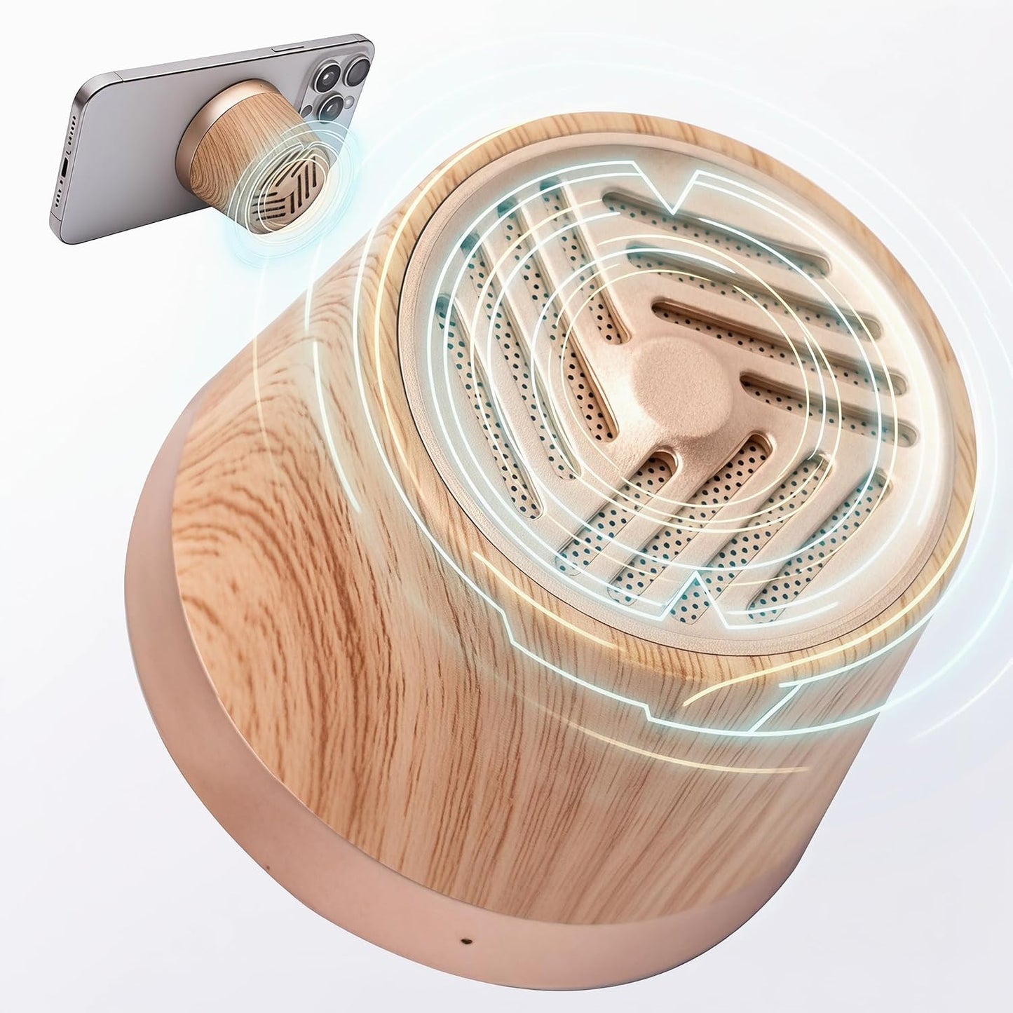 Topadorn 15W Magnetic Bluetooth Speaker with Wireless Charger & Phone Stand, Portable HD Sound Speaker