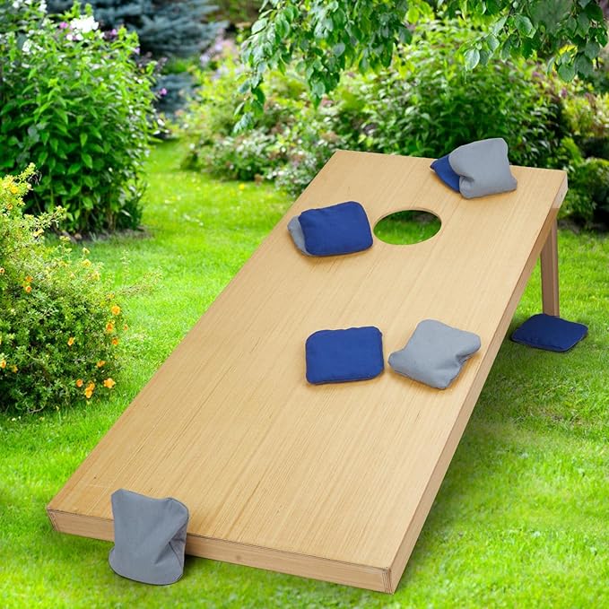 EunHo Dual Sided Cornhole Bags Regulation Set of 8 Professional Cornhole Bean Bags Slick and Stick for Tossing Game-All Weather