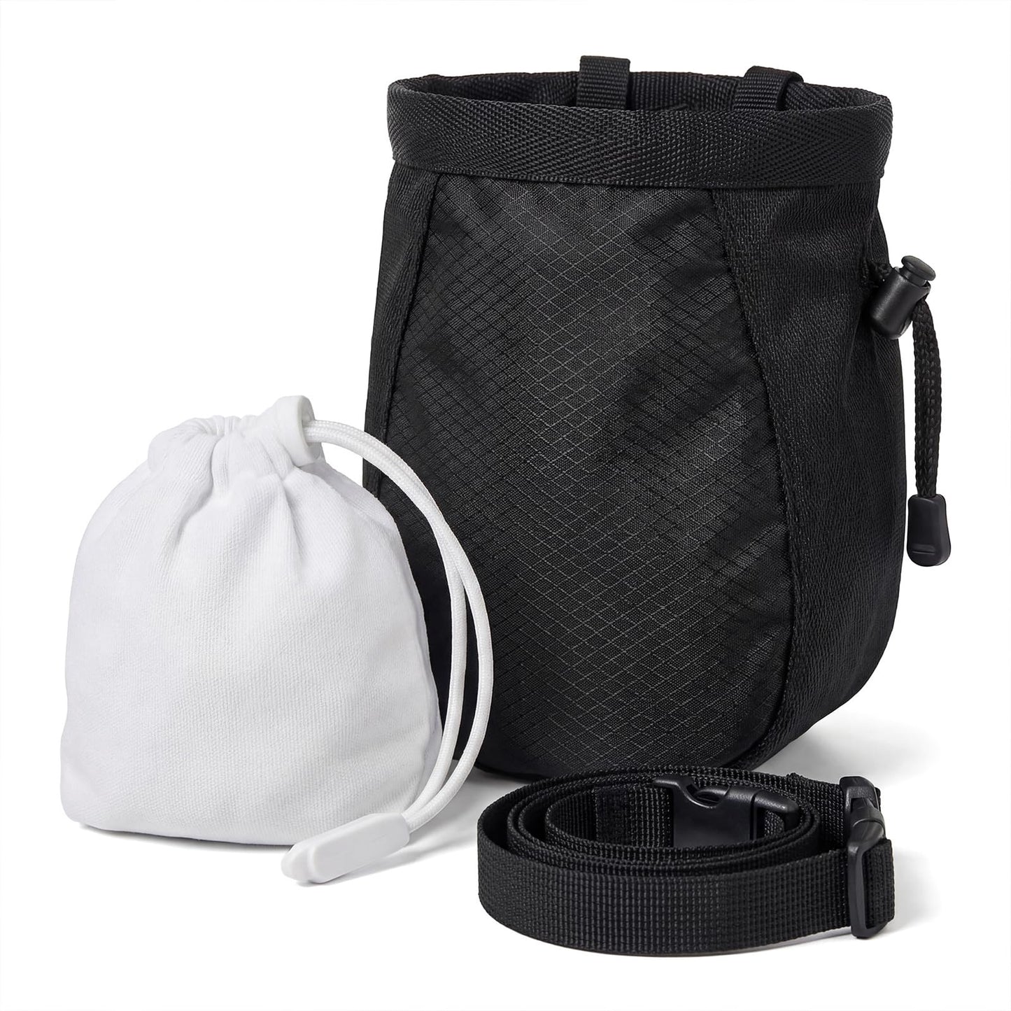YERGOFE Climbing Chalk Bag for Rock Climbing - with Chalk Ball - Adjustable Black Chalk Bag Bouldering for Rock Climbing Equipment