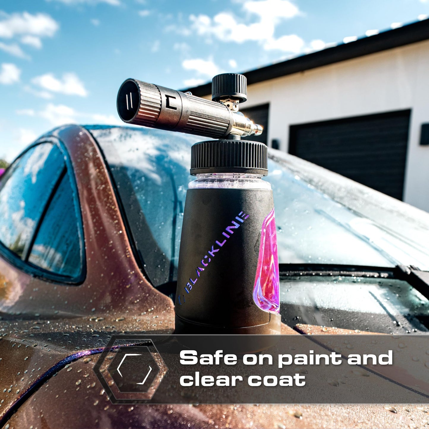 BLACKLINE® ULTRA Series Foam Cannon 3.0, Adjustable Snow Foam Lance for Pressure Washer, Heavy-Duty Car Wash Foam Cannon with 1/4" Quick Connect, Wide Mouth Bottle, High-Output Thick Foam Spray