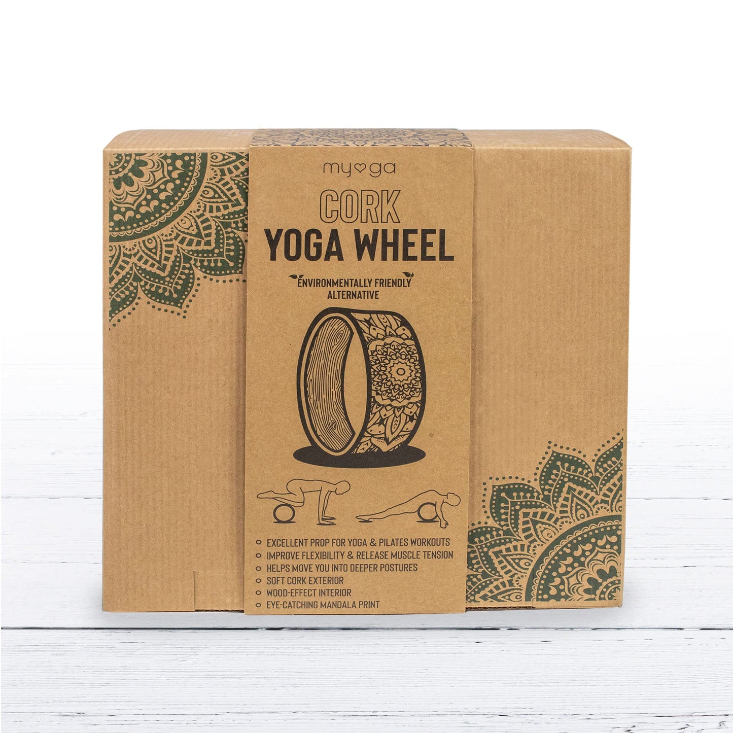 Myga Yoga Wheel,Exercise Prop for Back Pain, Yoga Poses, Pilates, Stretches, Backbend Inversions and Bridge Position,Improves Flexibility, Balance and Core Strength