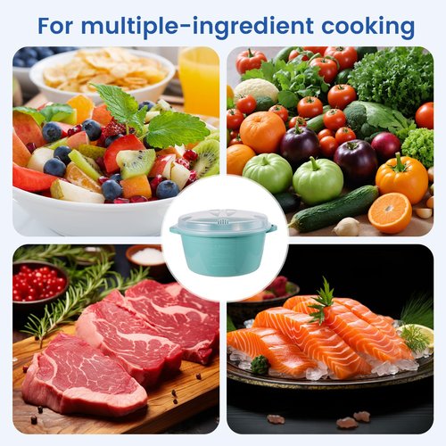 Bronkeeper Microwave Steamer for Vegetables, Microwave Cookware with Lid, 2.5L Capacity, Perfect Cooker Bowl for Steaming Broccoli & Pasta