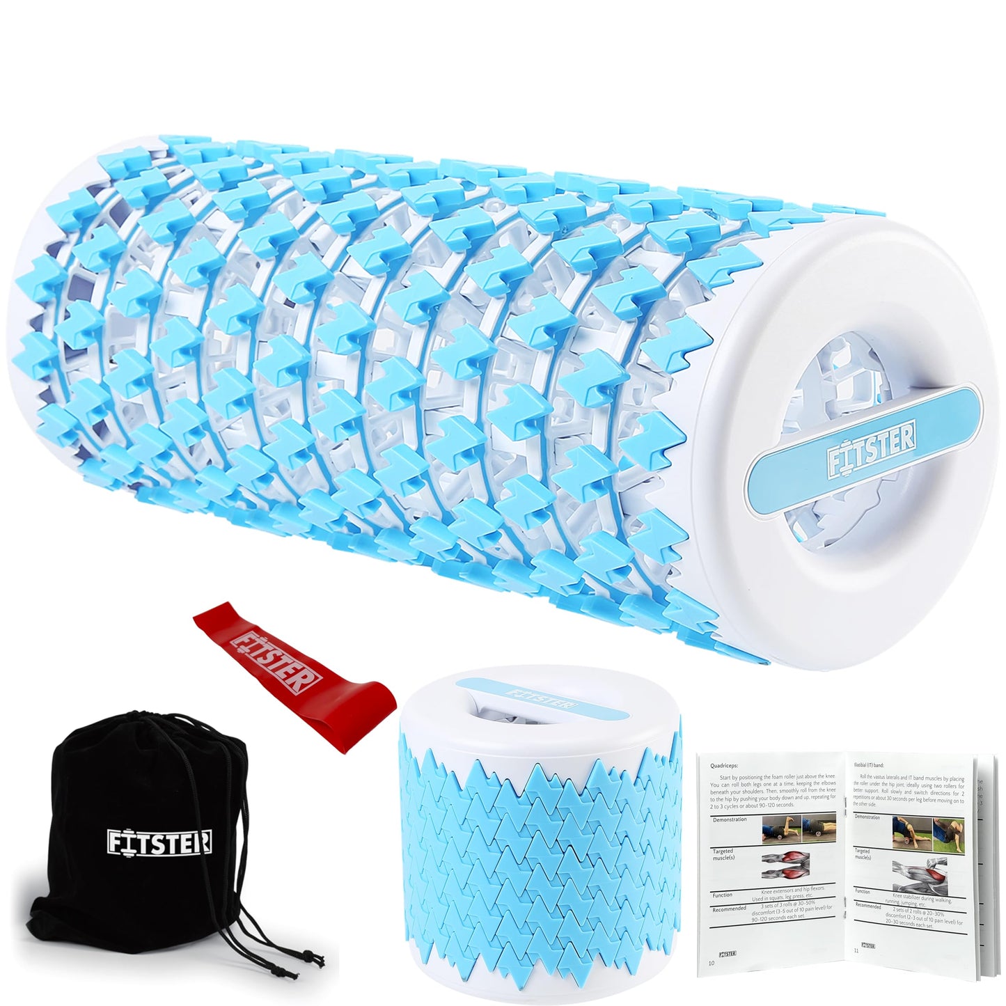 Collapsible Foam Roller for Exercise and Recovery (13 Inches), Easily Portable at 5.5 inches (Blue)