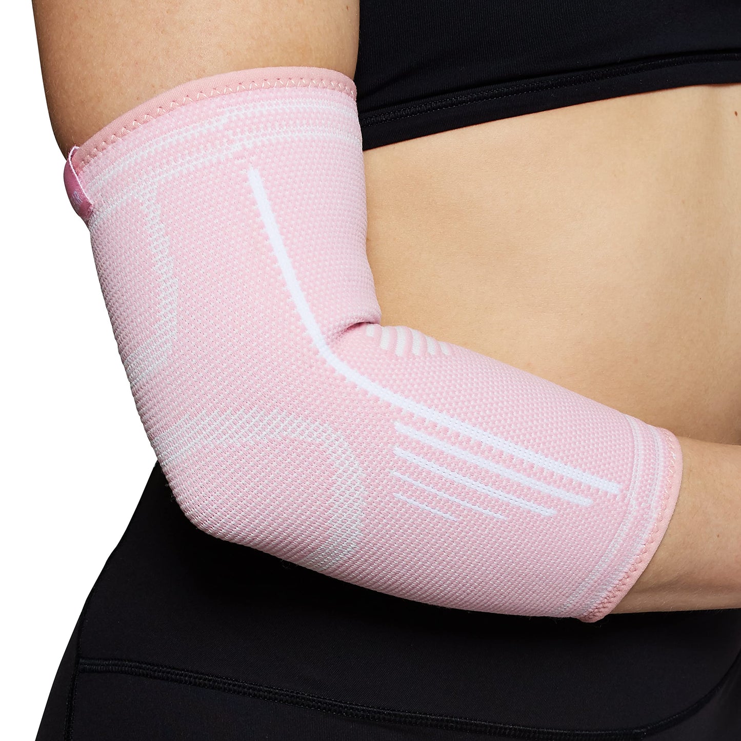 RiptGear Elbow Compression Sleeve - Elbow Brace for Men and Women - Elbow Sleeve for Tendonitis, Tennis Elbow, Golfers Elbow, Bursitis, Elbow Support Treatment for Joint Pain (Medium, Pink (1 Pack))