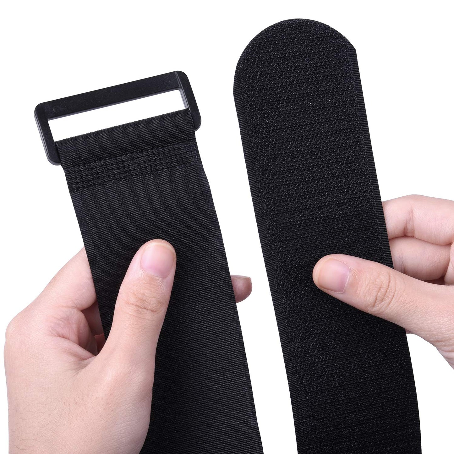 Extra Large 4 Pack 2 x 48 Inches Hook and Loop Strap, Reusable Fastening Cable Tie Down Straps by Wisdompro - Reusable, Durable Functional Cinch Cable Straps for Your Home, Office, Workspace