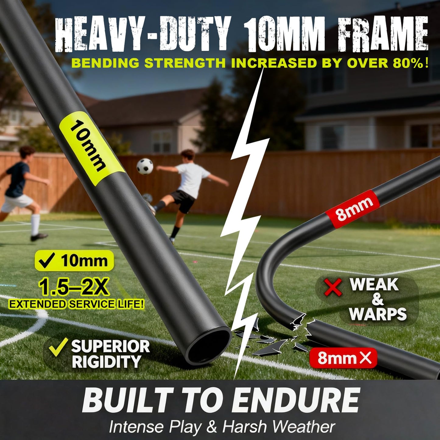 Soccer Goals for Backyard Set, Portable Kids Toddler Soccer Goal 2 of 4' x 3', Pop Up Soccer Net Soccer Training Equipment with Size 4 Soccer Ball, Carry Bag, Youth Games, Sports, Outdoor Play