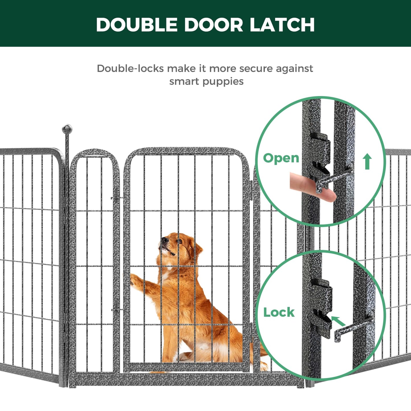 FXW Aster Dog Playpen Designed for Yard, 24inch 16 Panels