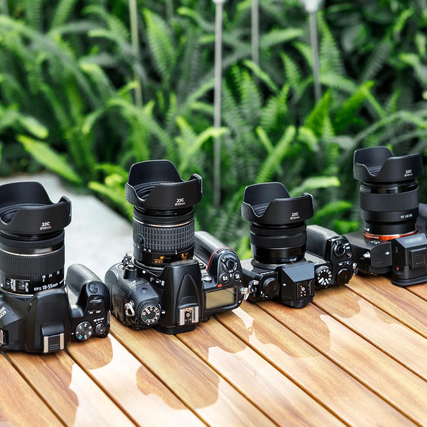 58mm T7 T6 T8i T7i T6i T5i SL3 SL2 90D 80D 77D 18-55mm 58mm JJC Tulip Flower Lens Hood Accessories for Canon EOS Rebel