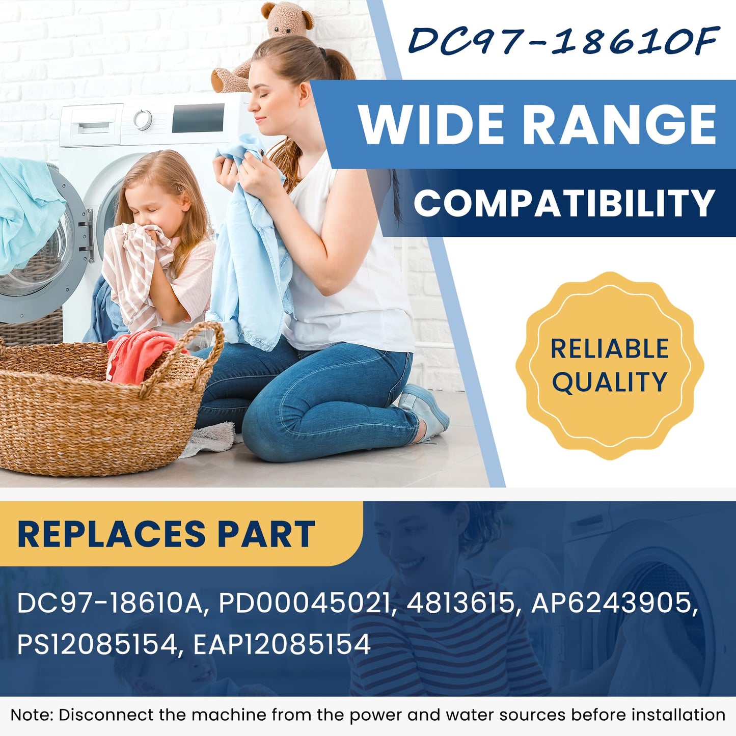 DC97-18610F WA50M7450AW/A4 Suspension Rods Kit (28.3in) Fit for Sam-sung Washer WA52M7750AV/A4 WA50K8600AV/A2 WA52J8700AP/A2 WA54M8750AW/A4 by AMI PARTS