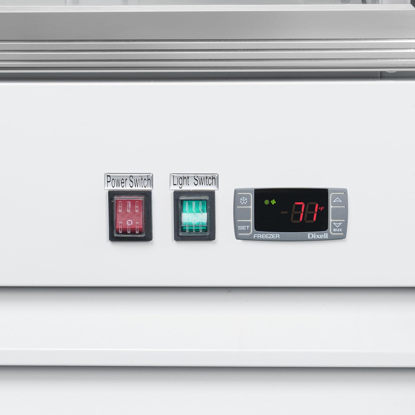 KoolMore 26 in. Commercial One Glass Door Display Upright Freezer Merchandiser in White 9 Cu. Ft. (MDF-1GD-9C-WH)