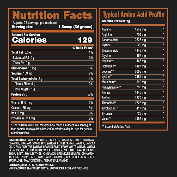 BPI Sports ISO HD Isolate Protein Powder ??100% Whey Isolate, Protein Powder for Muscle Gain - Cookie Butter - 1.6 Lb - 23 Servings