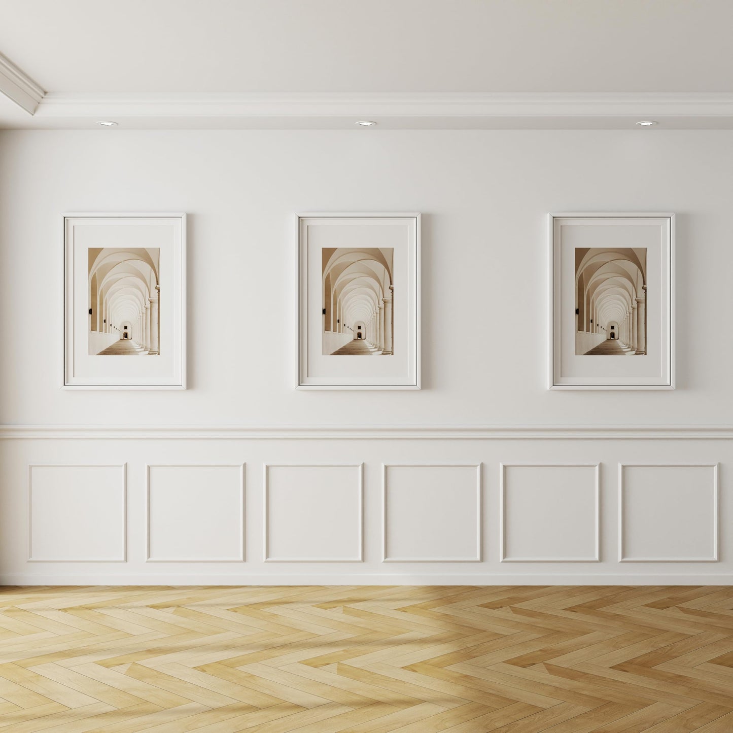 Colingmill Accent Wall Molding Kit Premade Wainscoting Panels Wall Molding Peel and Stick Panel White Pre Cut Trim for Walls Picture Frame Molding for Home Decoration(6 Set,20 x 20 Inch)