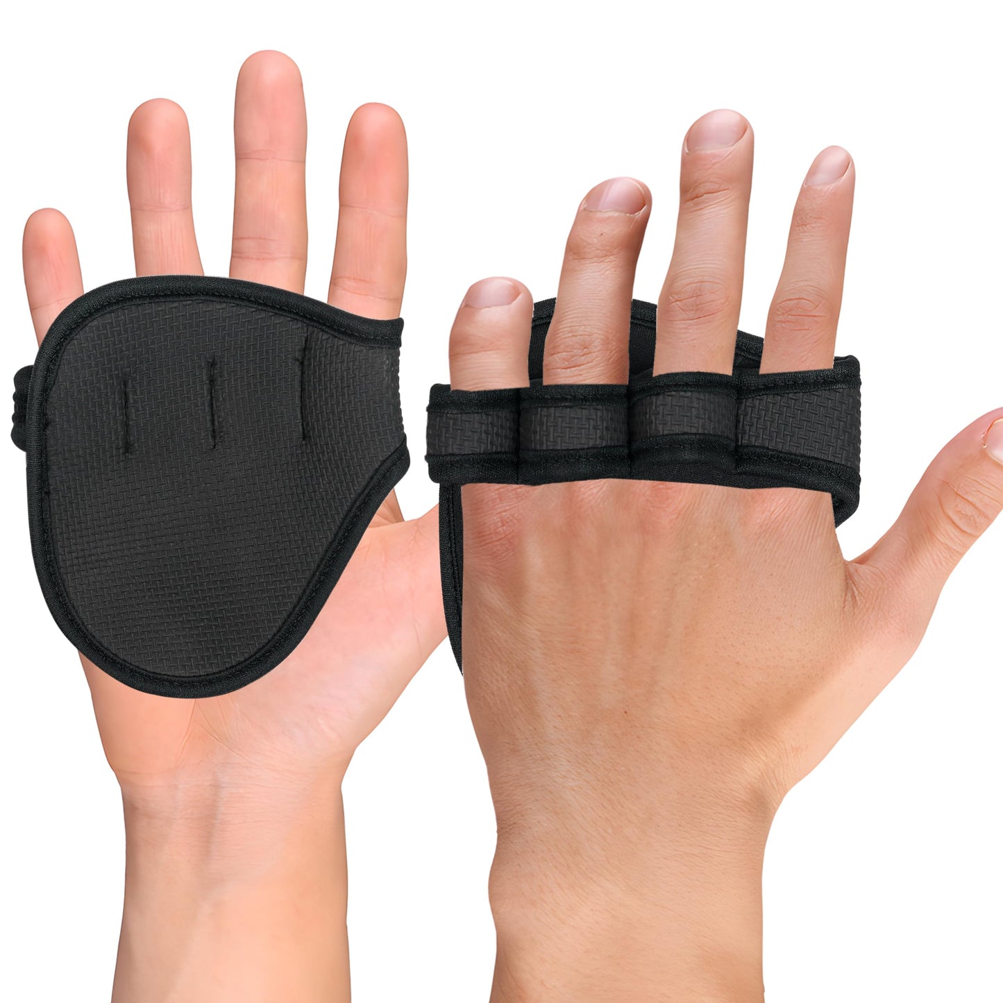 Beast AT Least Grip Pads for Weightlifting – Non-Slip Neoprene Hand Protectors for Men & Women – Enhanced Palm Protection & Comfort – Ideal for Gym Workouts, Crossfit & Pull-Ups (Black, S/M)