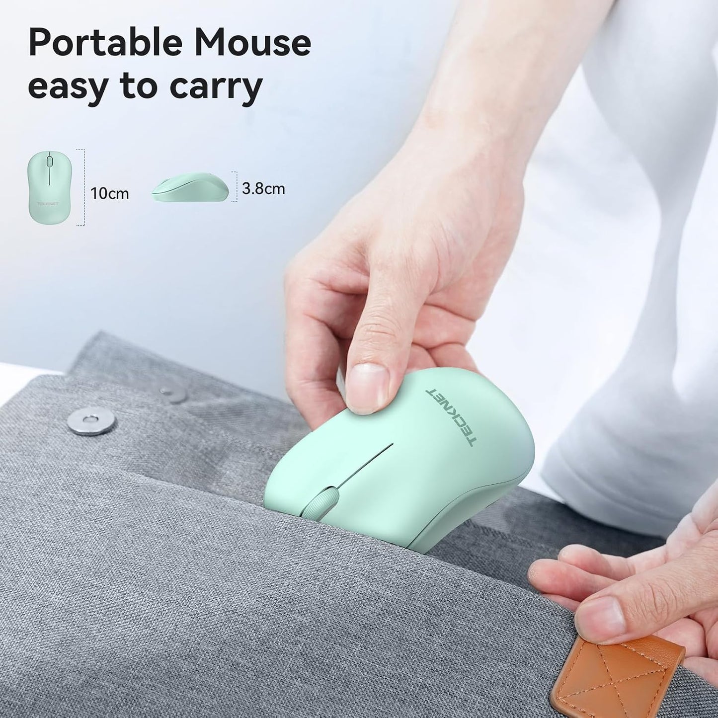 TECKNET 2.4G 5 30 Wireless Mouse for Laptop, Silent Computer Mouse Quiet Click with DPI Levels,Contoured Grip,Small