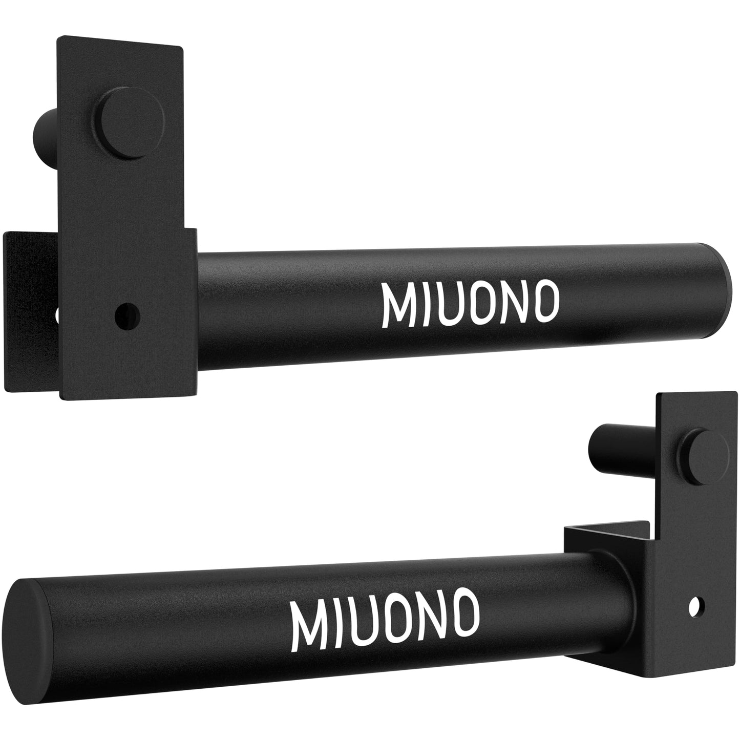 MIUONO Weight Plate Holder, Weight Plate Rack Storage for 2X2 Power Rack Attachments with 1” hole, Extended Version Hang More 2" Weight Plates (1 Pair)
