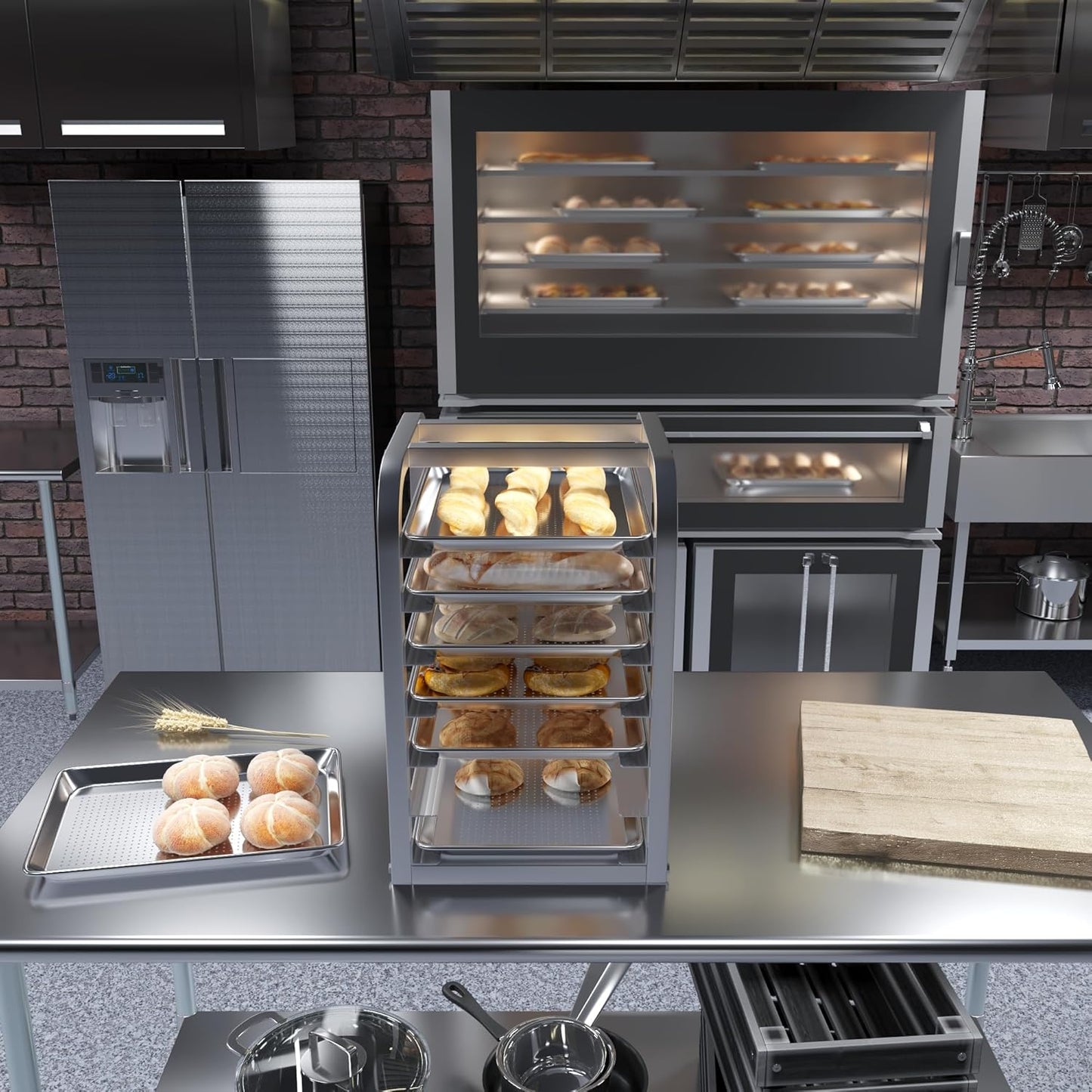 Skiennix 19 Gauge Half Size Perforated Aluminum Bun Sheet Pan - 13 in. x 18 in. for Even Baking