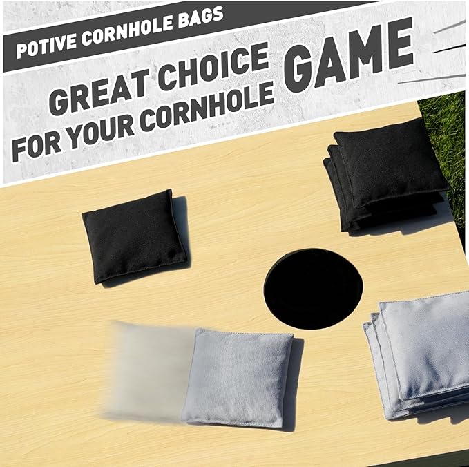 Cornhole Bags Set of 8 Regulation Corn Hole Bean Bags for Cornhole Game, Professional Weather Resistant Corn Hole Bags with Tote Bag