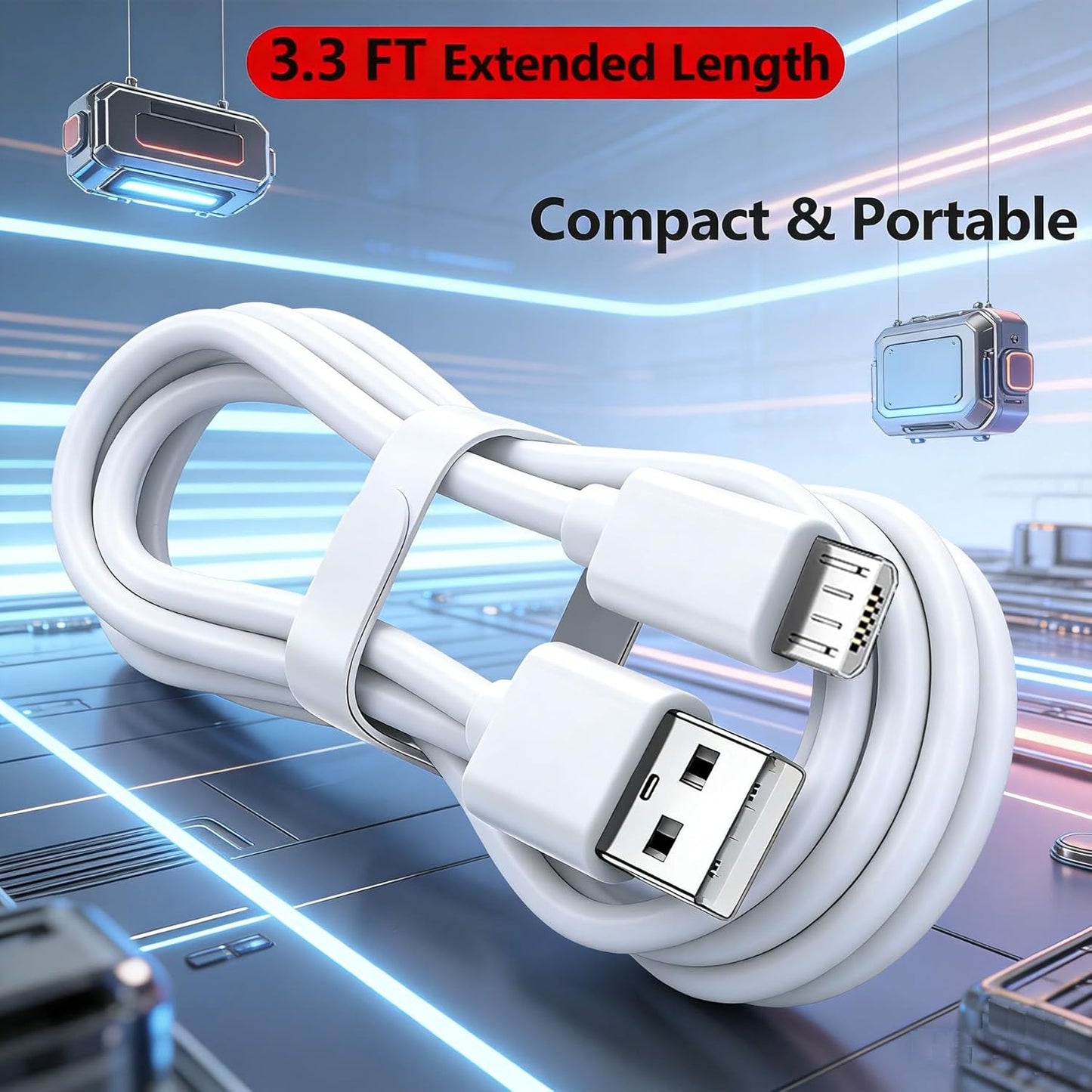 ZZrszhp 3.3ft WCM U209 Micro USB Charging Cable Compatible with Westinghouse Neck Massager Designed for Older Models