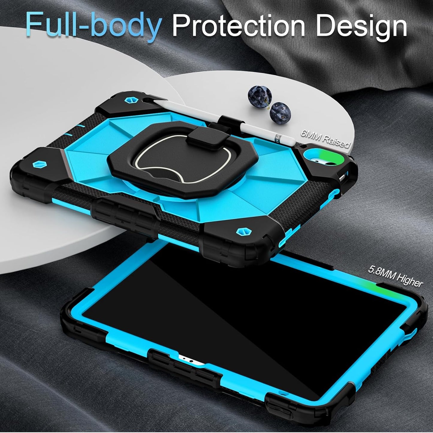Auizotl (A16)11th /10th 11/10.9 Inch 2025/2022 10th Case for iPad Generation with Screen Protector Rotating Stand