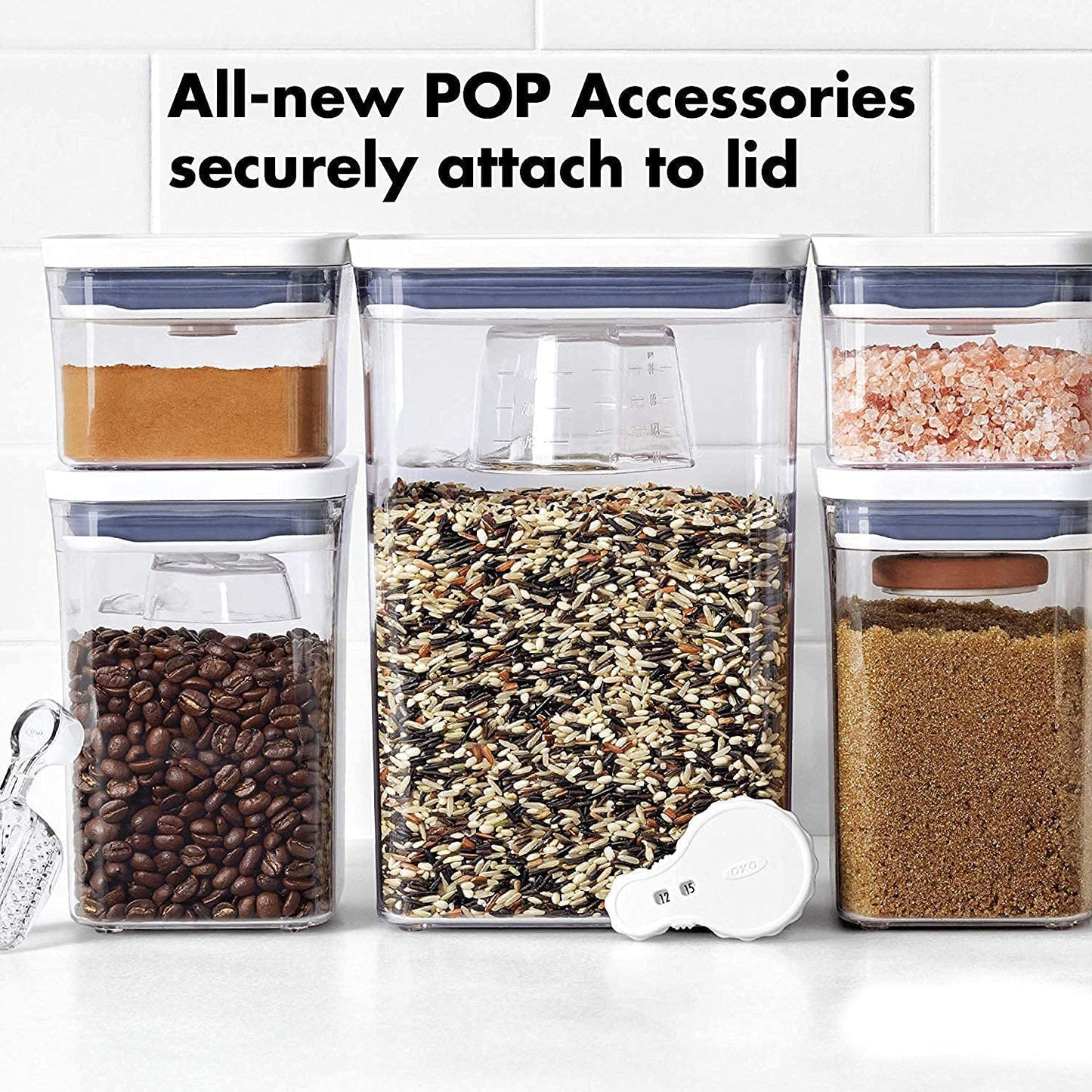 OXO Good Grips POP Container - Airtight Food Storage - 3.7 Qt Rectangle (Set of 4) for Cereal and More
