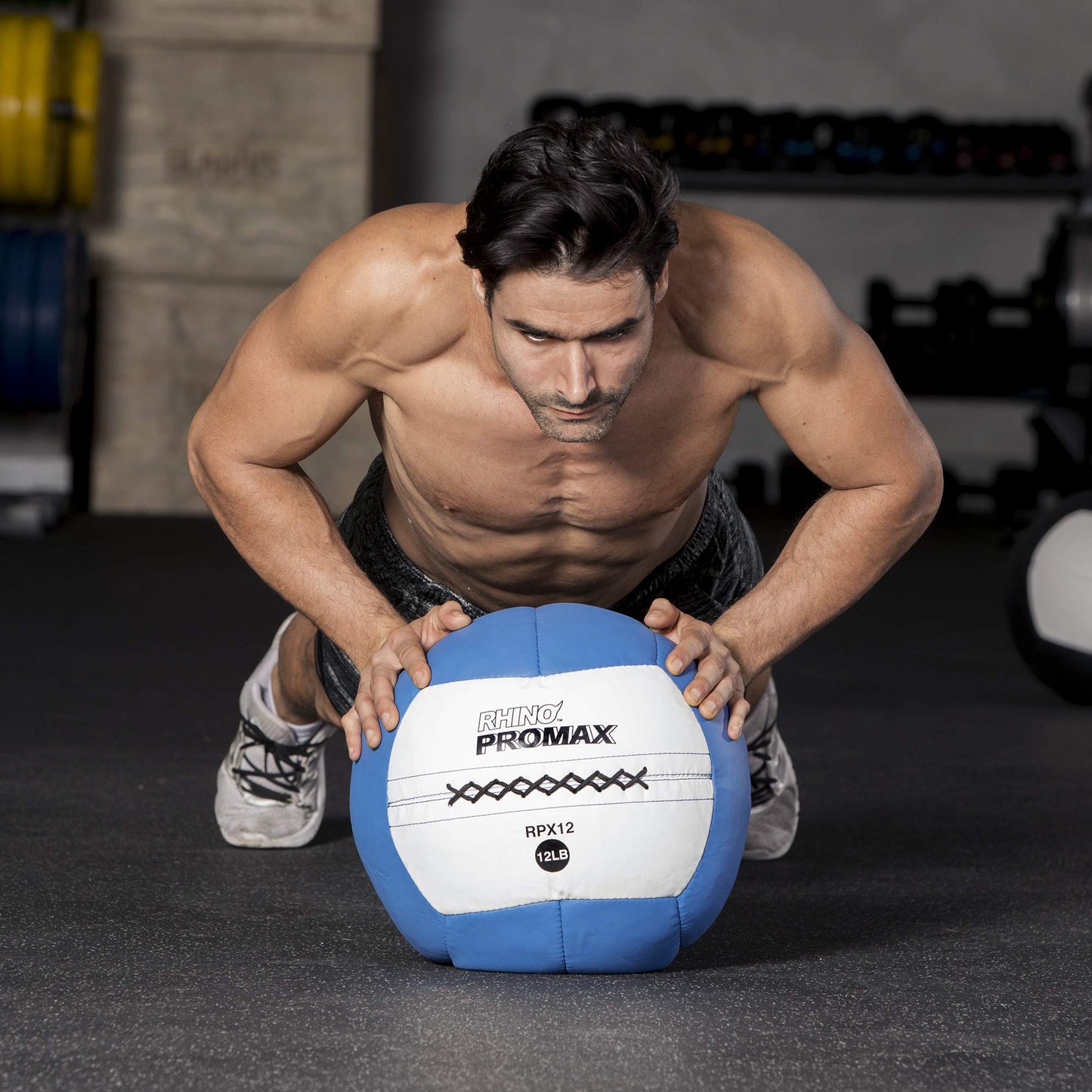 Champion Sports RPX10 Rhino Promax Slam Balls, 10 lb, Soft Shell with Non-Slip Grip, Medicine Wall Exercise Ball for Weightlifting, Plyometrics, Cross Training, & Home Gym Fitness
