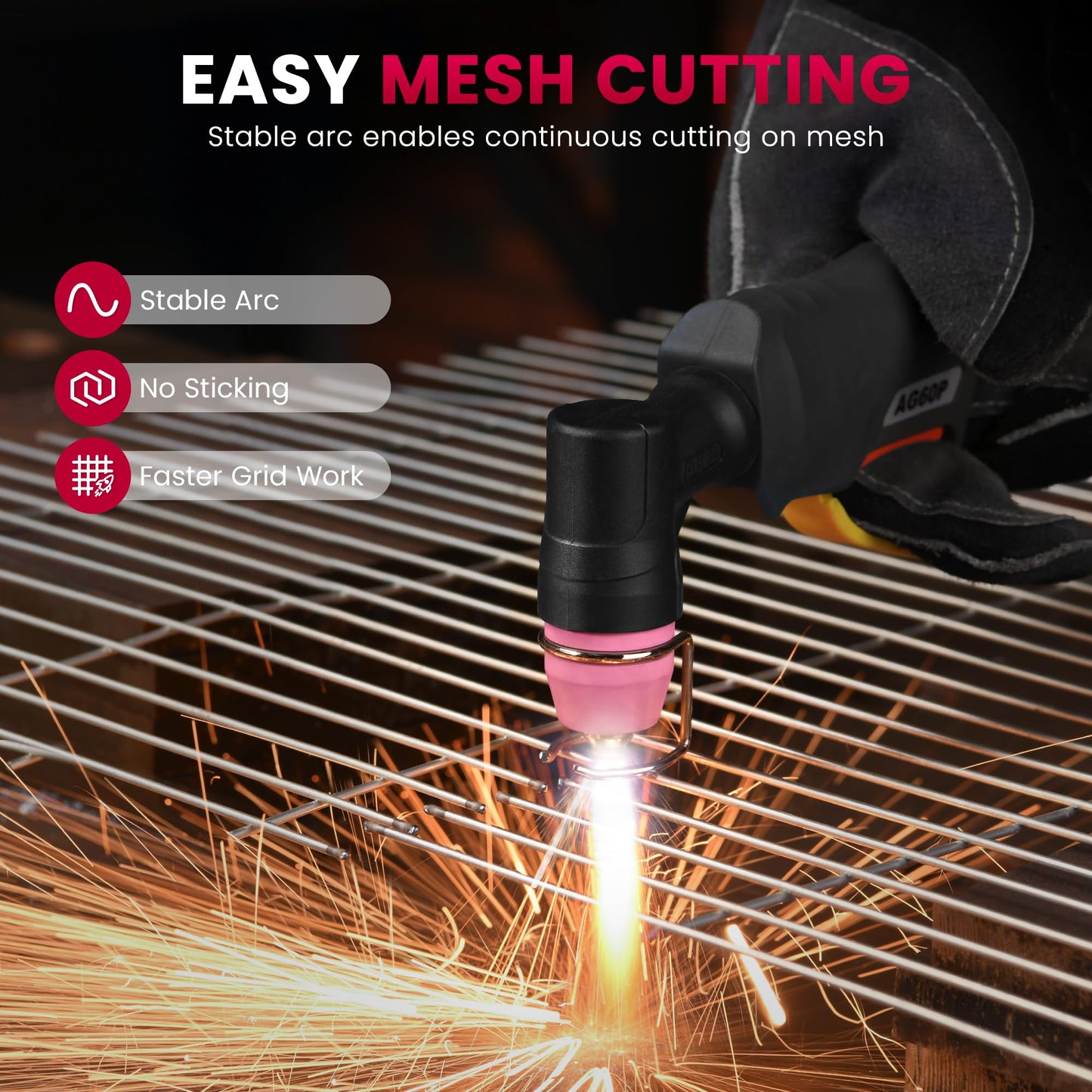 bestarc Pilot Arc Plasma Cutter, [Large LED Display][Air Sensor] 50A Plasma Cutter Machine 110/220V Dual Voltage, 1/2 Inch Clean Cut 4/5 Inch Max Cut, Post Flow Mesh, 2T/4T for Beginners DIY