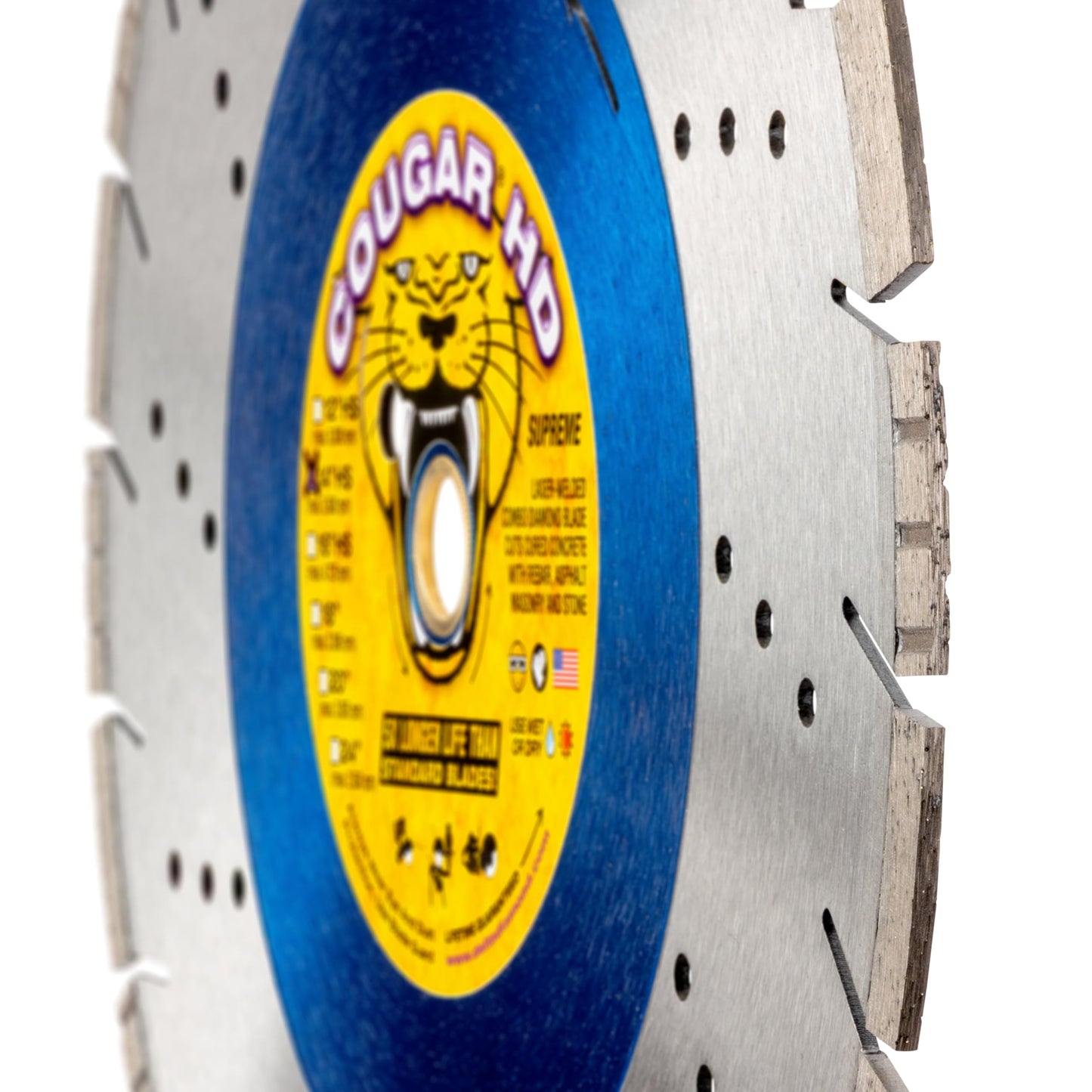 Cougar HD 14 Inch 10-Pack Concrete Diamond Blade, Supreme Heavy-Duty Segmented Blade, Dry/Wet Combo Cutting Reinforced Concrete, Asphalt, Stone 1"-20mm Arbor (10pcs)