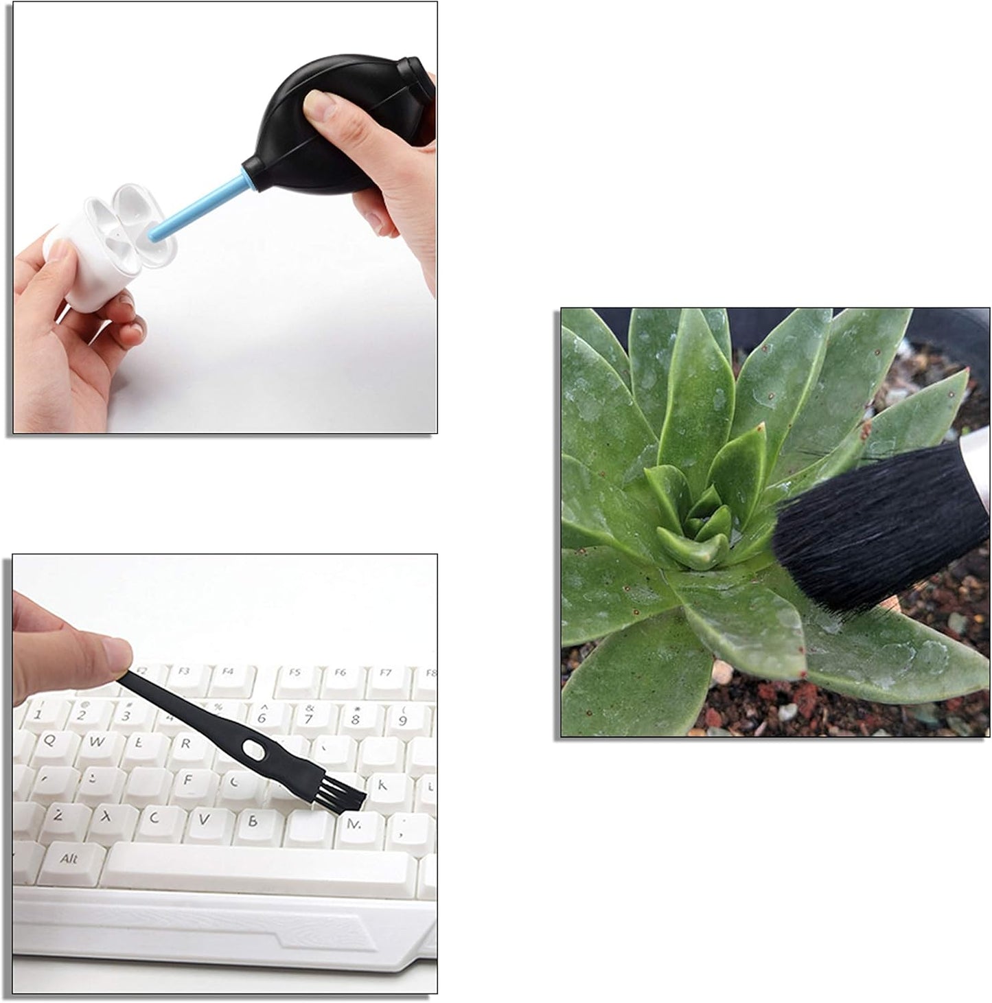 CamKix 1x 1x 1x 1x 1x Keyboard Cleaning Kit - Mini Brush, Cleaning Brush, Keyboard Cap Remover, Air Blower and Cleaning