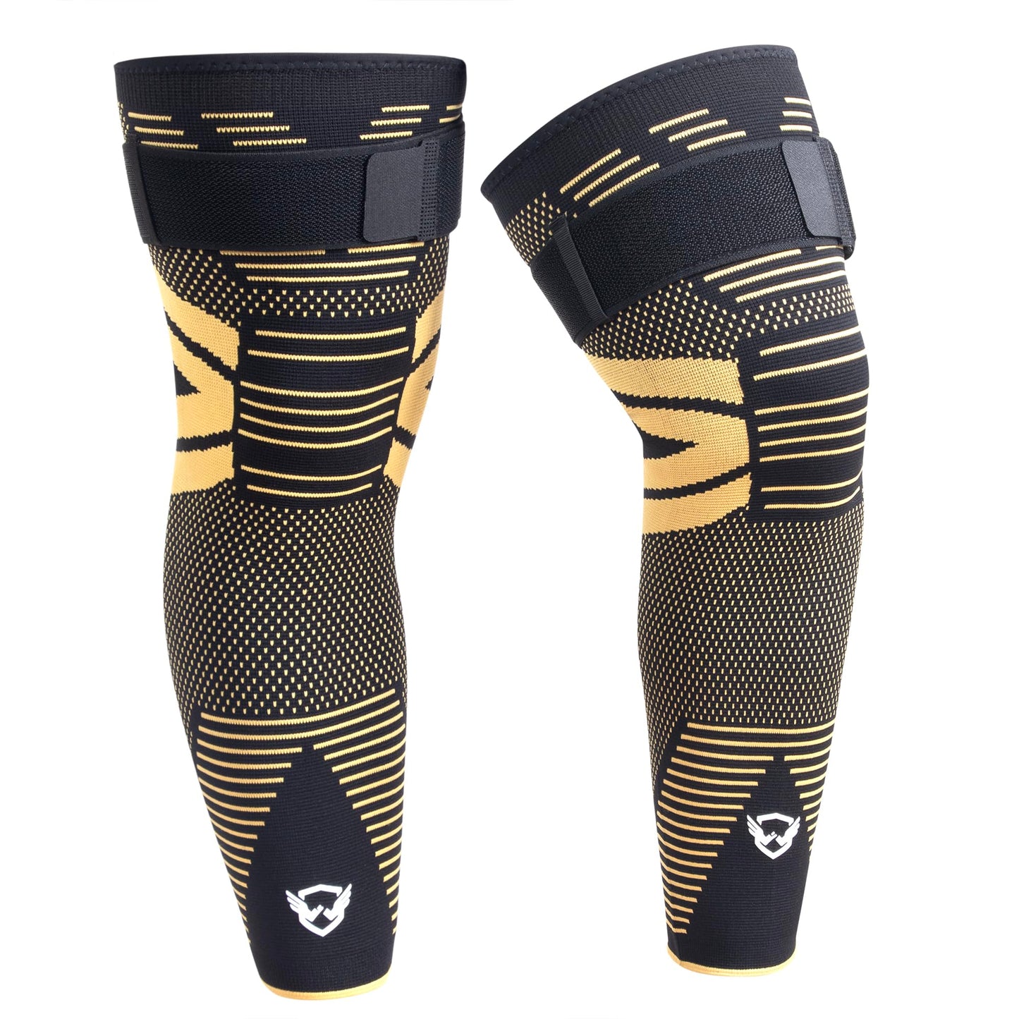 DRwelland Leg Sleeves (PAIR) Copper Infused for Arthritis,Meniscus Tear, ACL, MCL, Joint Pain Relief - Thigh & Calf Support