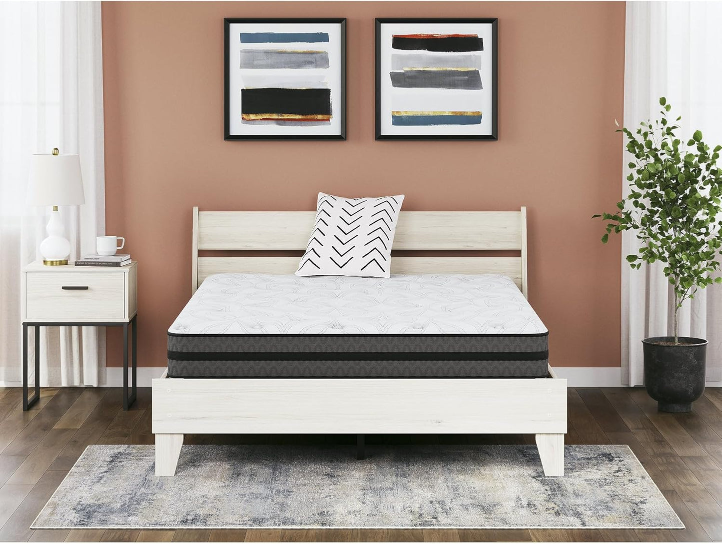 Signature Design by Ashley 10-Inch Hybrid Gel Memory Foam Mattress - Medium Firmness for Pressure Relief & Lumbar Support | Full Size