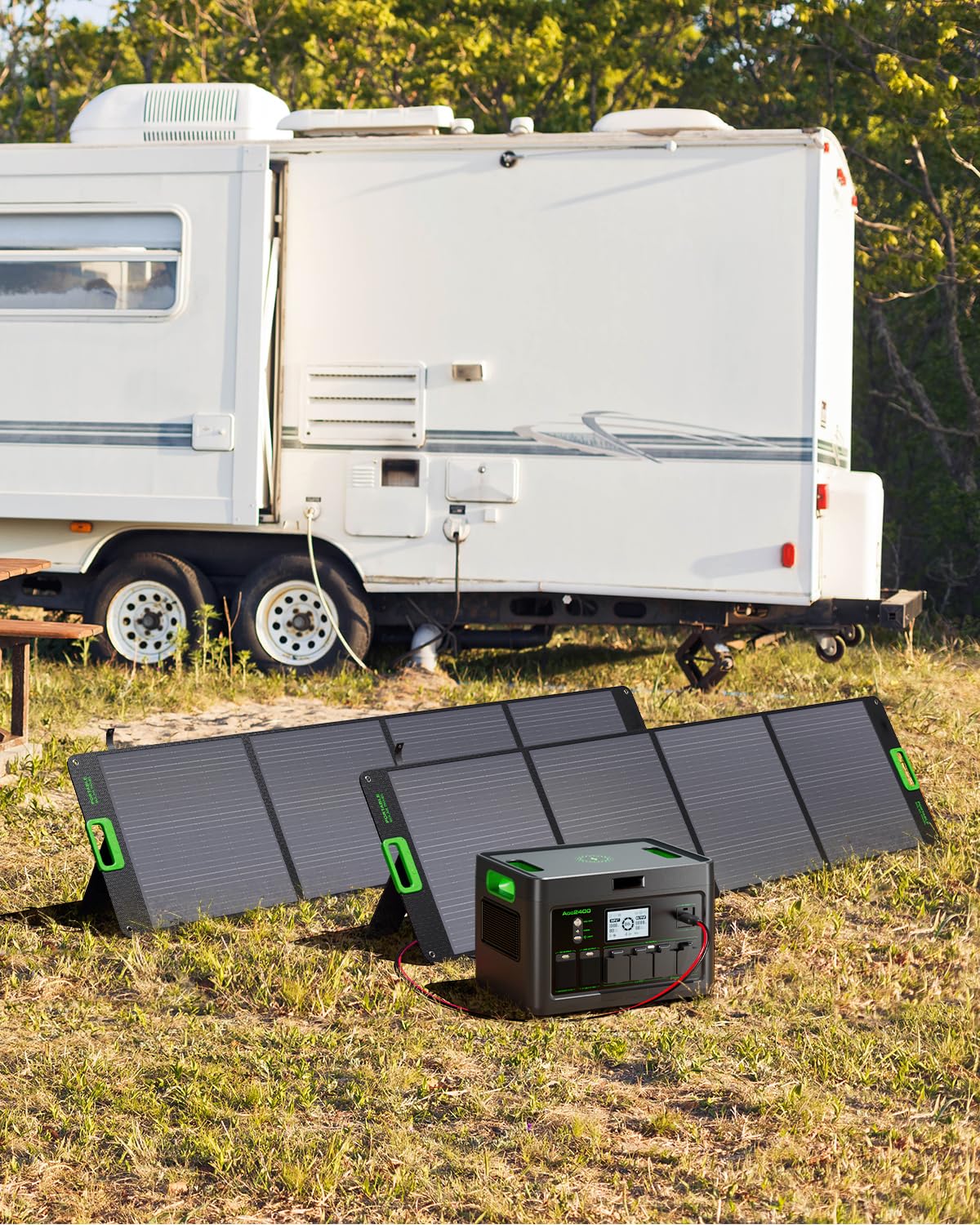 Portable Power Station 2400W Solar Generator, 1843.2Wh UPS Home Battery Backup, LiFePO4 Battery Supply with 12 Outlets(2400W AC Outlets), USB-C PD100W, 2Hrs Quick Charge, RV Camping