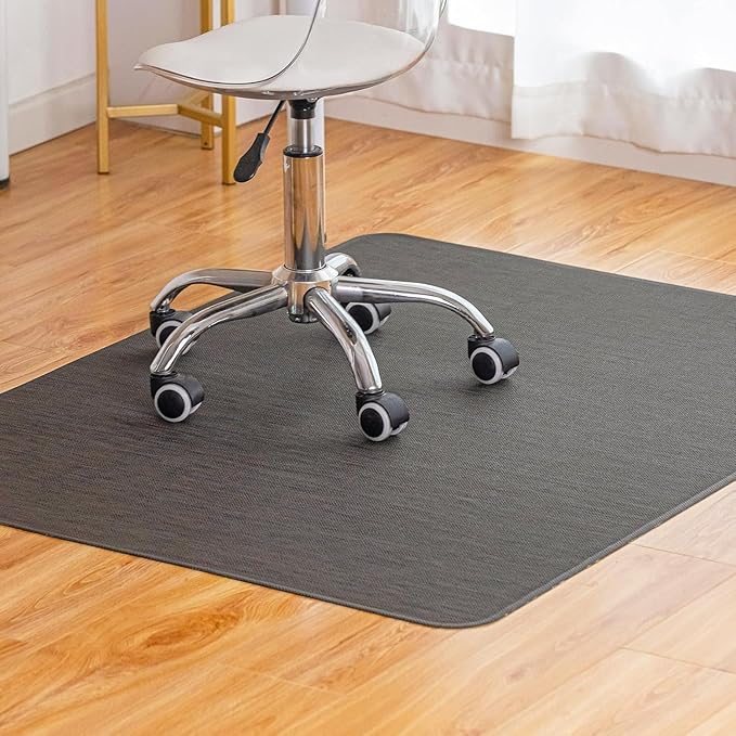 BARoyal Office Chair Mat for Hardwood Floor Under Desk Computer Rolling Chair Mat for Wood/Tile Floor Non-Slip Heavy Duty Desk Rug PVC Plastic Hard Floor Protector 46"x 72" (Espresso)