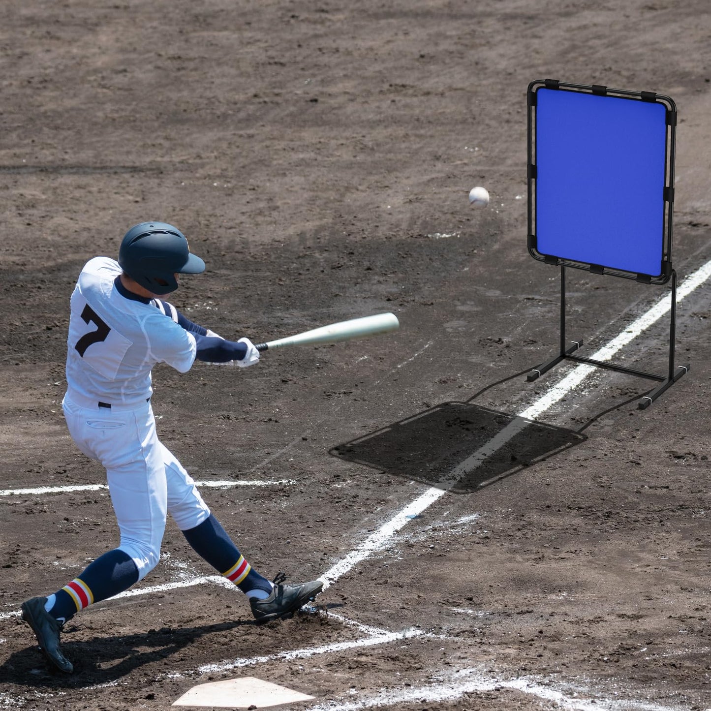 Baseball Strike Zone Target for Plastic Balls Adjustable Height Pitching Target Strike Zone, Blue