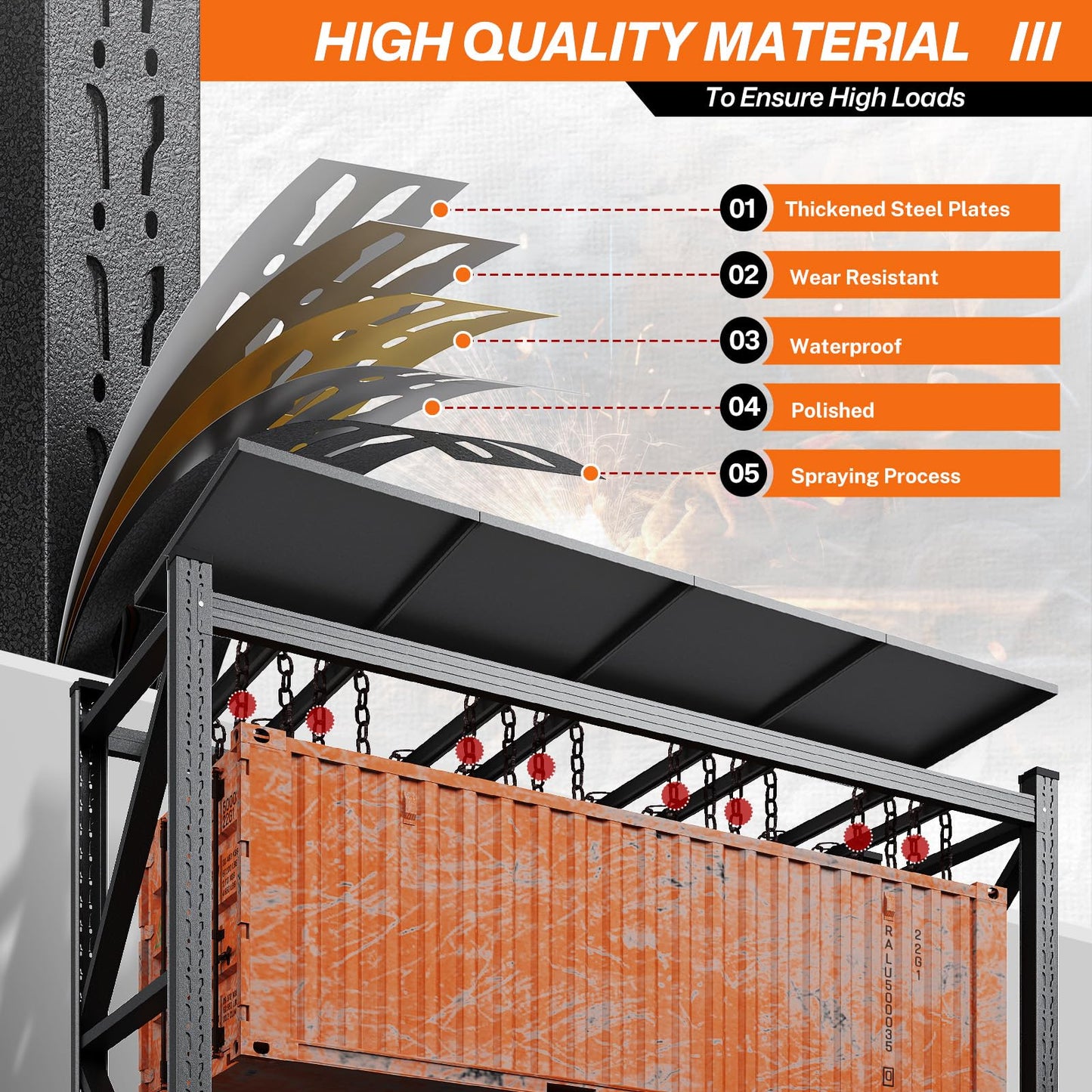 70H"Garage Shelving Units,5000LBS Storage Shelves,Garage Shelving Heavy Duty Metal Adjustable Shelves,Metal Shelving Rack,4Tier Large Tall Industrial Shelving for Warehouse,Pantry 60" W*24" D*70" H
