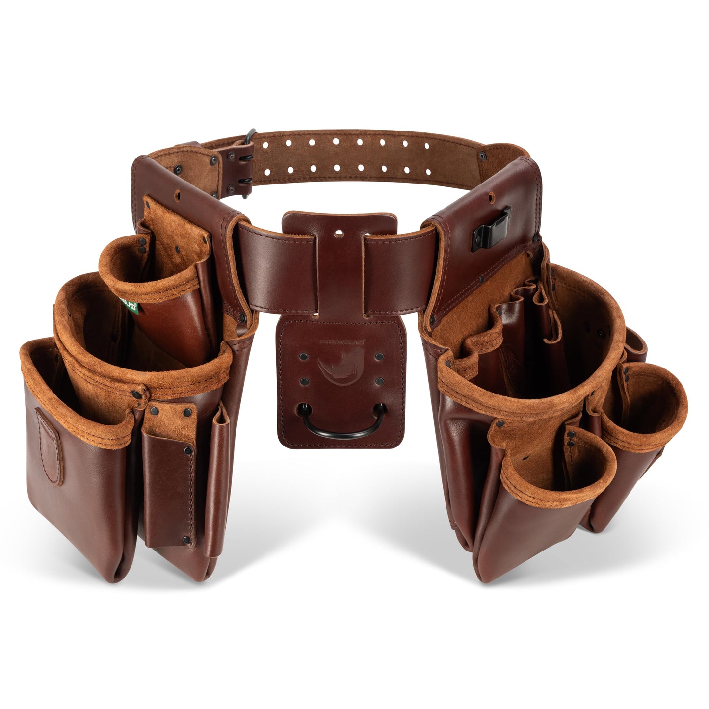 STRONGLAD Framing Tool Belt – 21-Pocket Full-Grain Leather, Carpenter Oil-Tanned Construction Tool Belt | Carpenter Tool Bags | Pro-Grade Gear