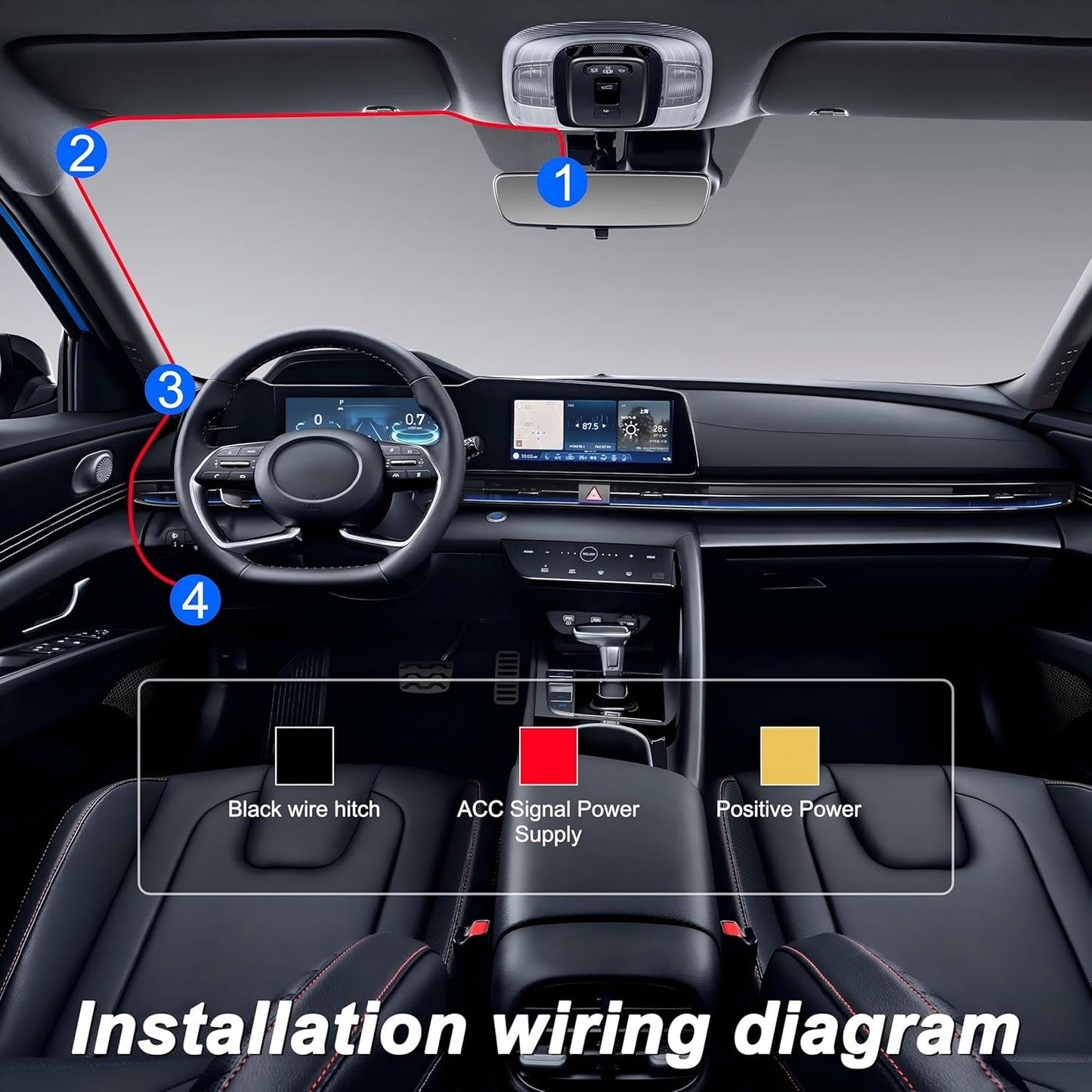 12V-24V 5V 3A 11.5ft MEIRIYFA Dash Cam Acc Hardwire Kit Micro USB Hard Wire Kit Fuse to DC Dashboard Car Camera Charger