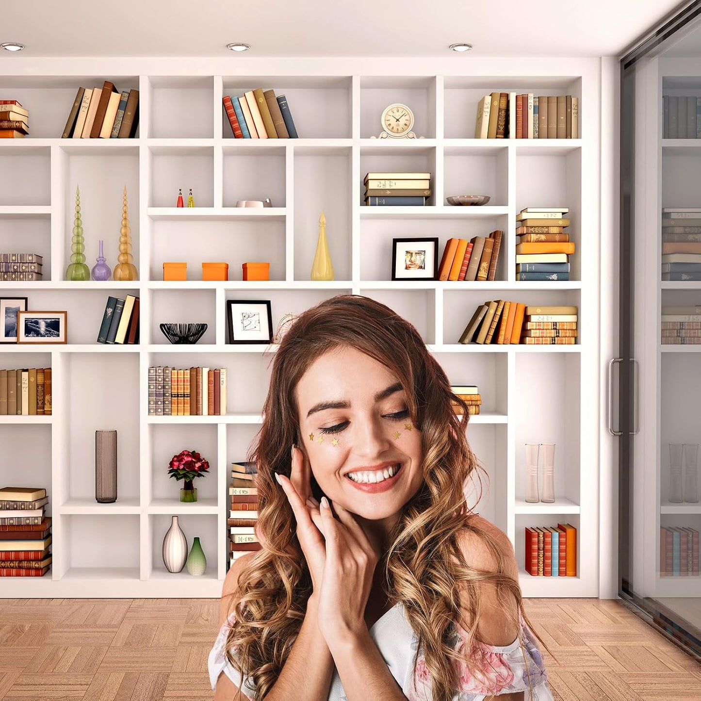 Mitivcati 5x4ft Bookcase Photography Backdrop School Library Study Bookshelf Scene Children Photography Backgrounds