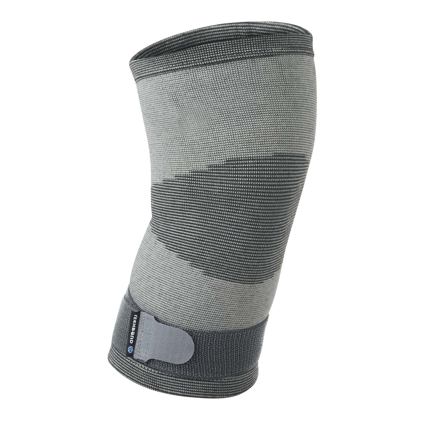 Rehband Compression knee sleeve, elastic knee brace for sports & daily wear, knee support for pain relief, meniscus, ACL & arthritis, breathable & anti-slip, Colour:Grey, Size:Small