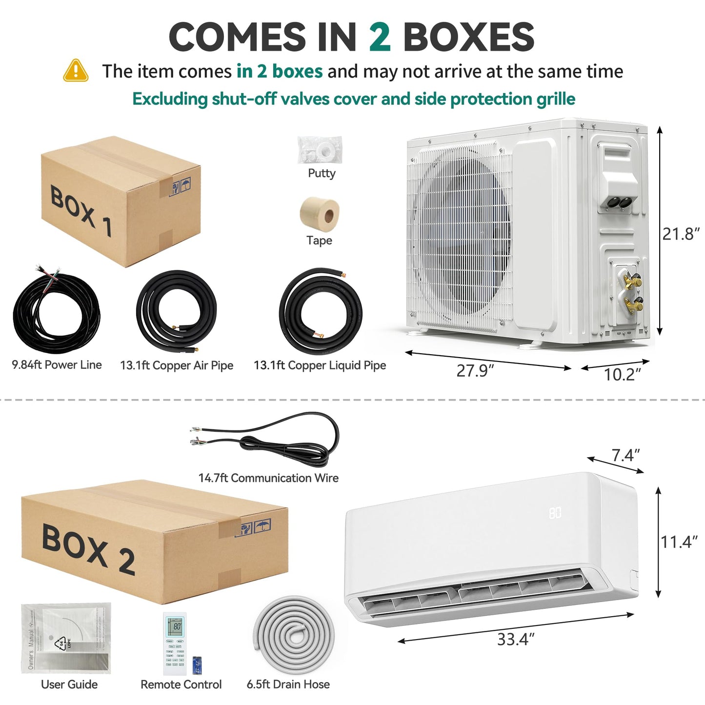 YITAHOME 12000 BTU Mini Split Air Conditioner Heat Pump System, WiFi Enabled 17 SEER2 208-230V Inverter Ductless AC Cool Up to 750 Sq. Ft with Installation Kit, Pre-Charged Condenser, 1 Ton