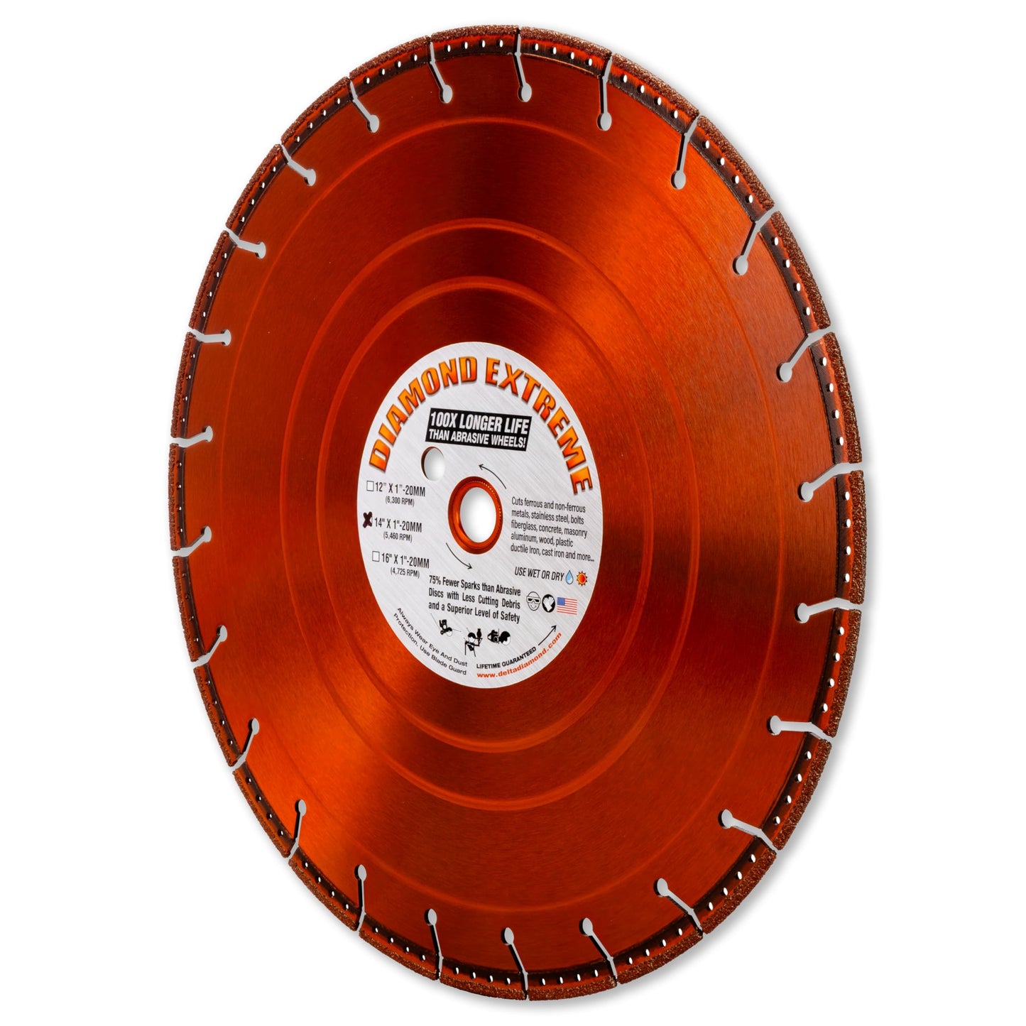 Diamond Extreme Metal Cut Off Wheel 14 Inch 2-Pack, Heavy-Duty All Purpose Metal Cutting Diamond Blade for Rebar, Steel, Iron & More (14" 2-Pack)