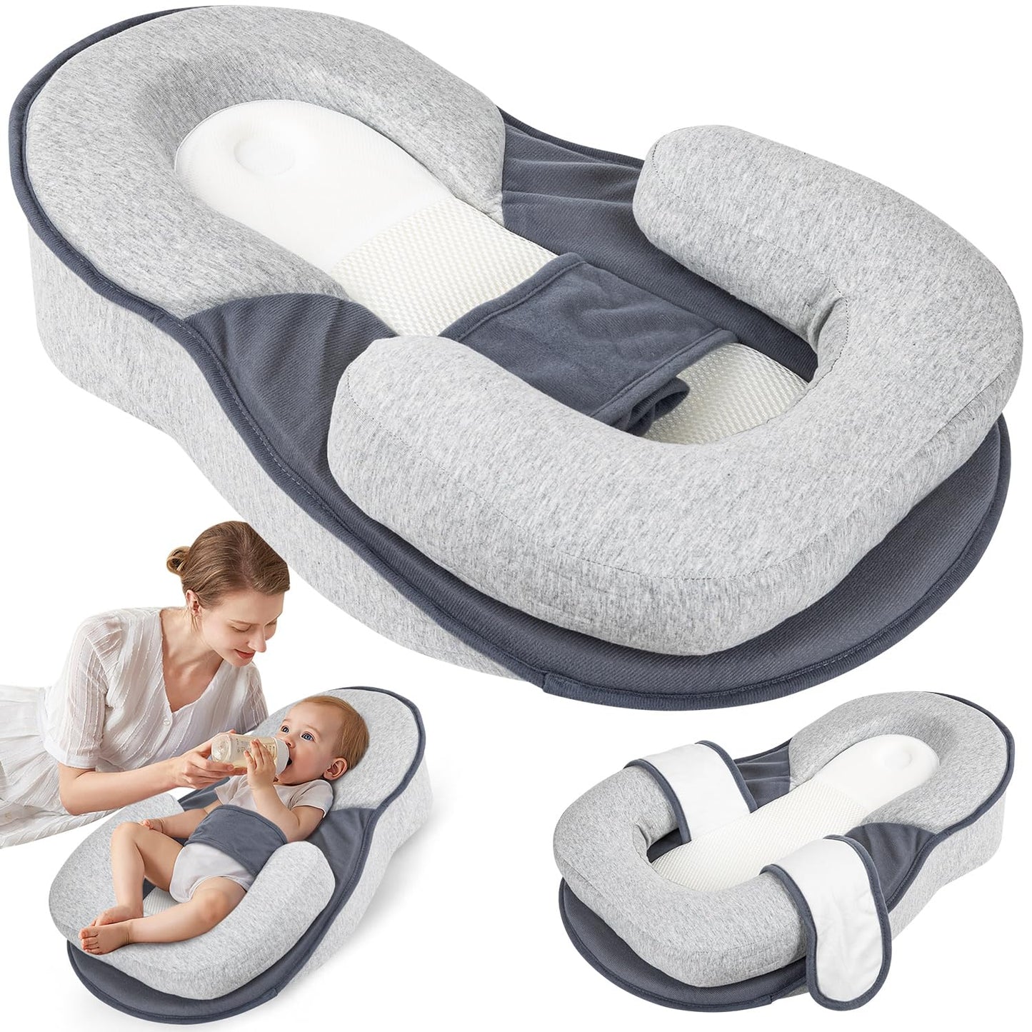 NILUTO Feeding Pillow Anti Overflow Feeding Pillow for Reducing Spit-Up, Safety Nursing Pillow